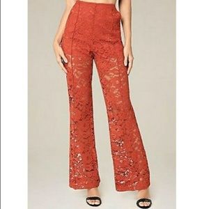 Bebe lace wide leg trouser